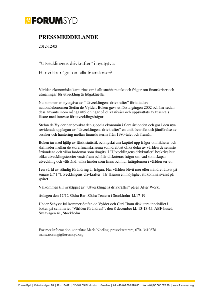  "Utvecklingens drivkrafter" släpps i nyutgåva