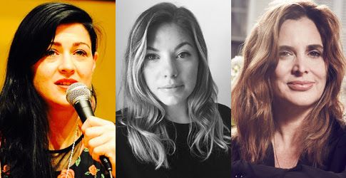 De första talarna är klara för Meg16. Från vänster: Cory Haik, Kaylee King-Balentine och Janine di Giovanni