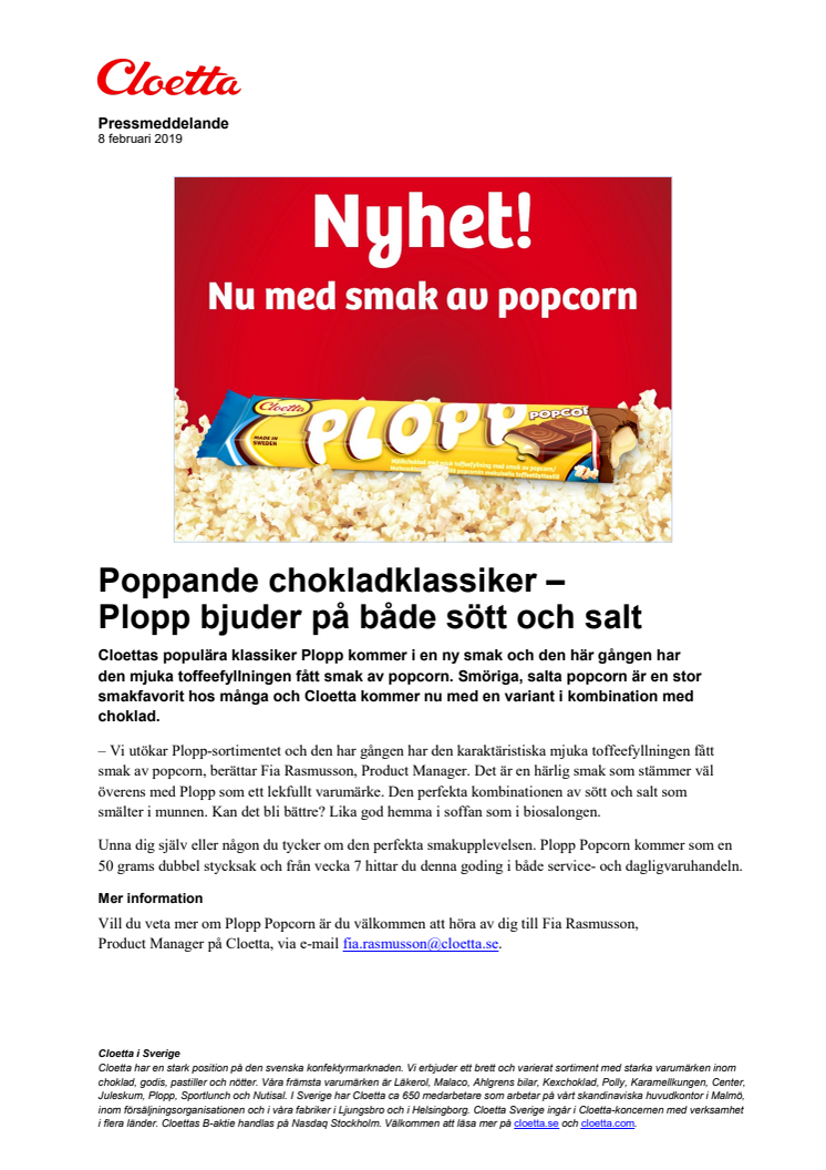 Poppande chokladklassiker – Plopp bjuder på både sött och salt