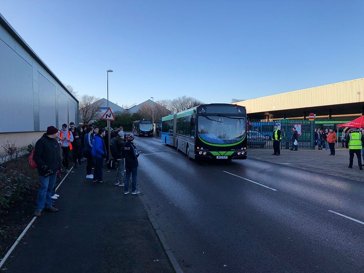 Go North East raises funds for Gateshead Foodbank at special farewell bus event