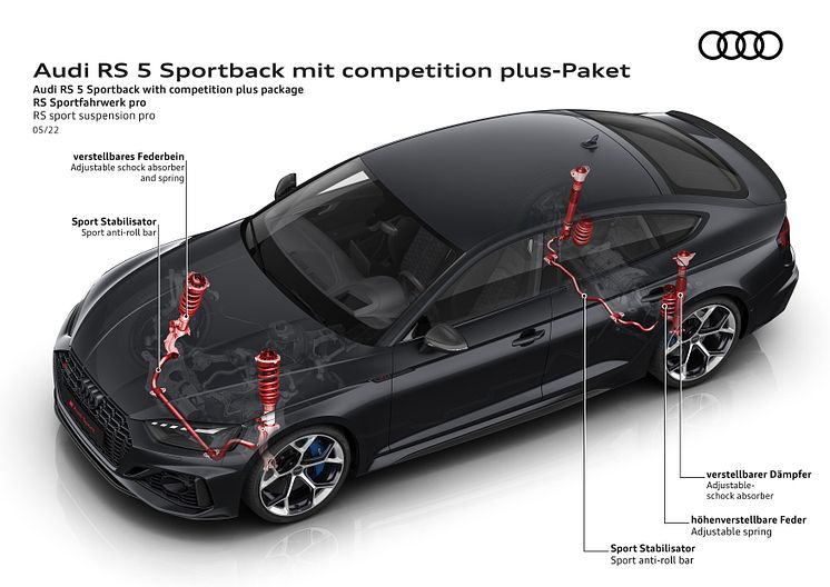 Audi RS 5 Sportback med competition plus pakke (Sebringsort krystaleffekt)