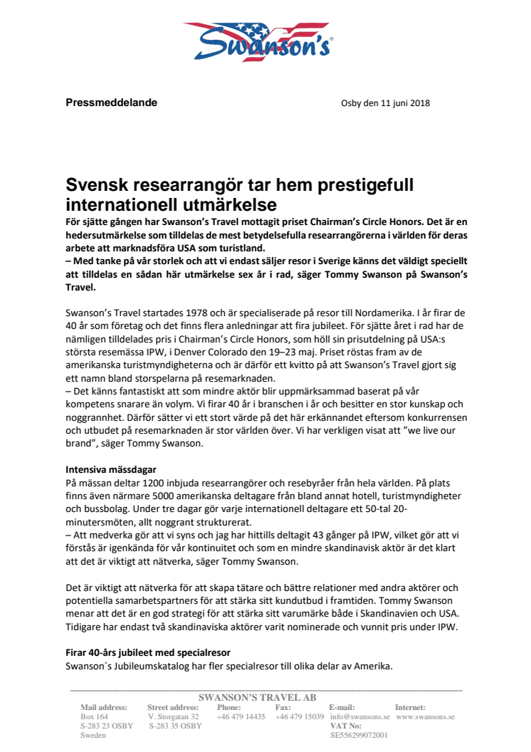 Svensk researrangör tar hem prestigefull internationell utmärkelse