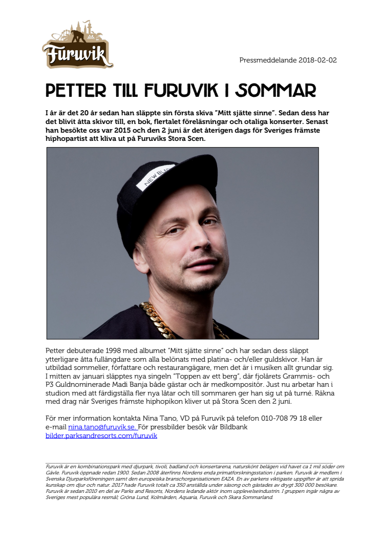 Petter till Furuvik i sommar