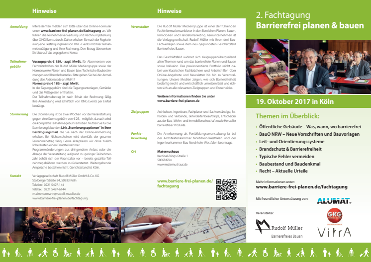 Flyer 2. Fachtagung „Barrierefrei planen & bauen“