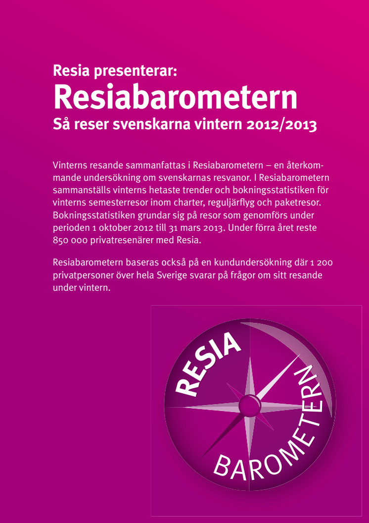 Resibarometern Vintern 2012-2013