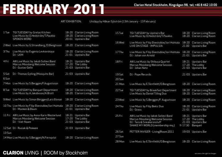 Eventkalender Februari 2011