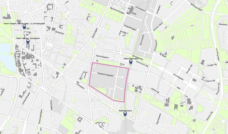 Sofielunds verksamhetsområde karta