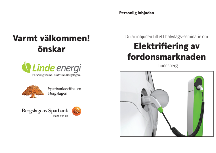 Pressinbjudan till seminarie om Elektrifiering av fordonsmarknaden