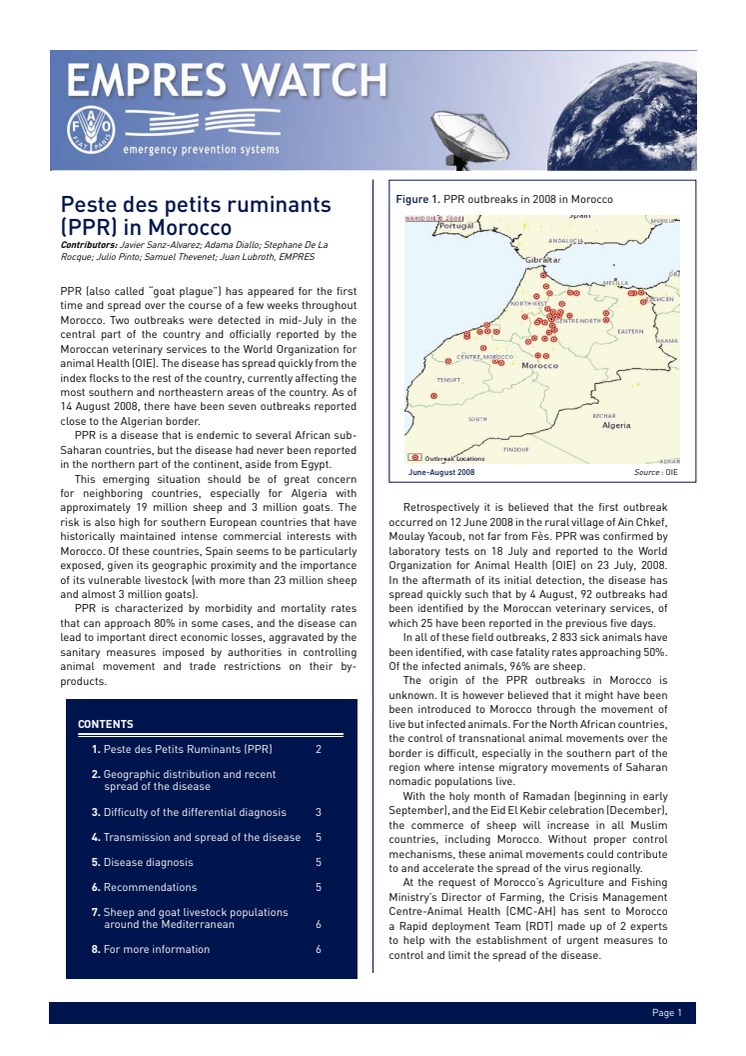Karta och bakgrund på PPR-situationen i Marocko