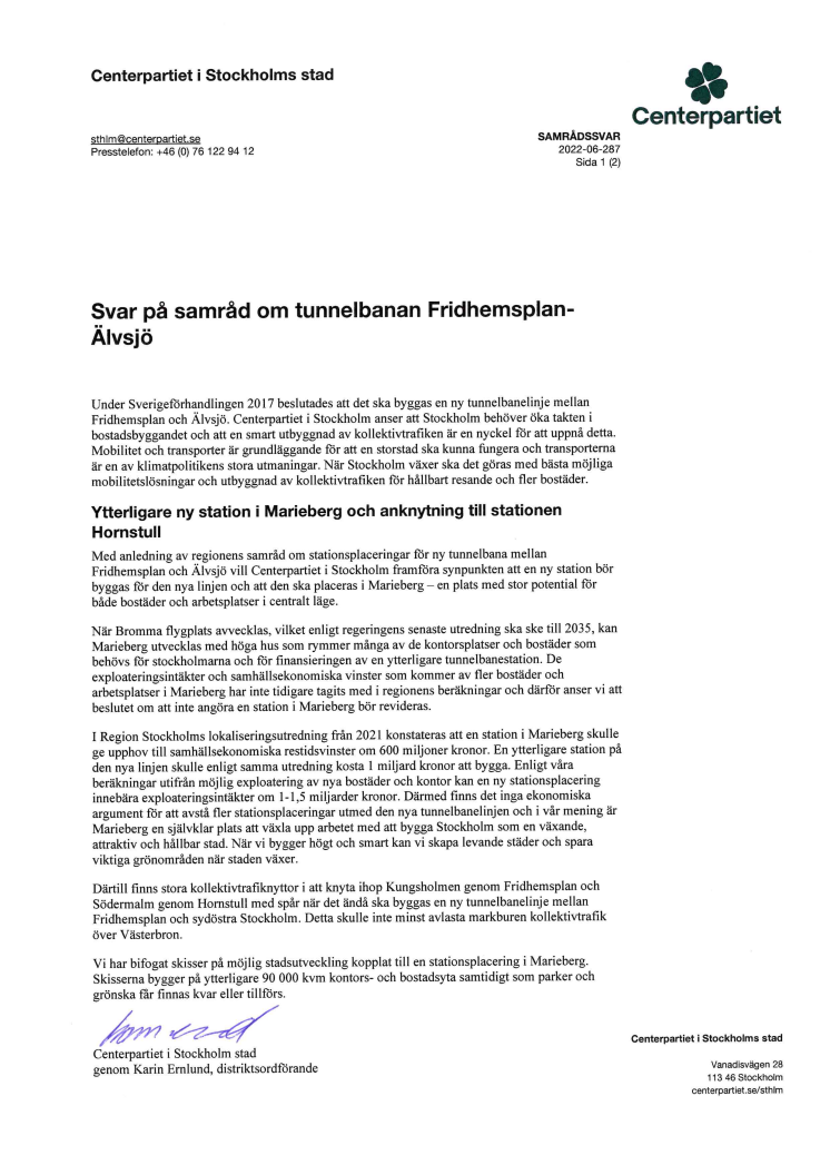 Svar på samråd tunnelbana Älvsjö - Centerpartiet - 220629.pdf