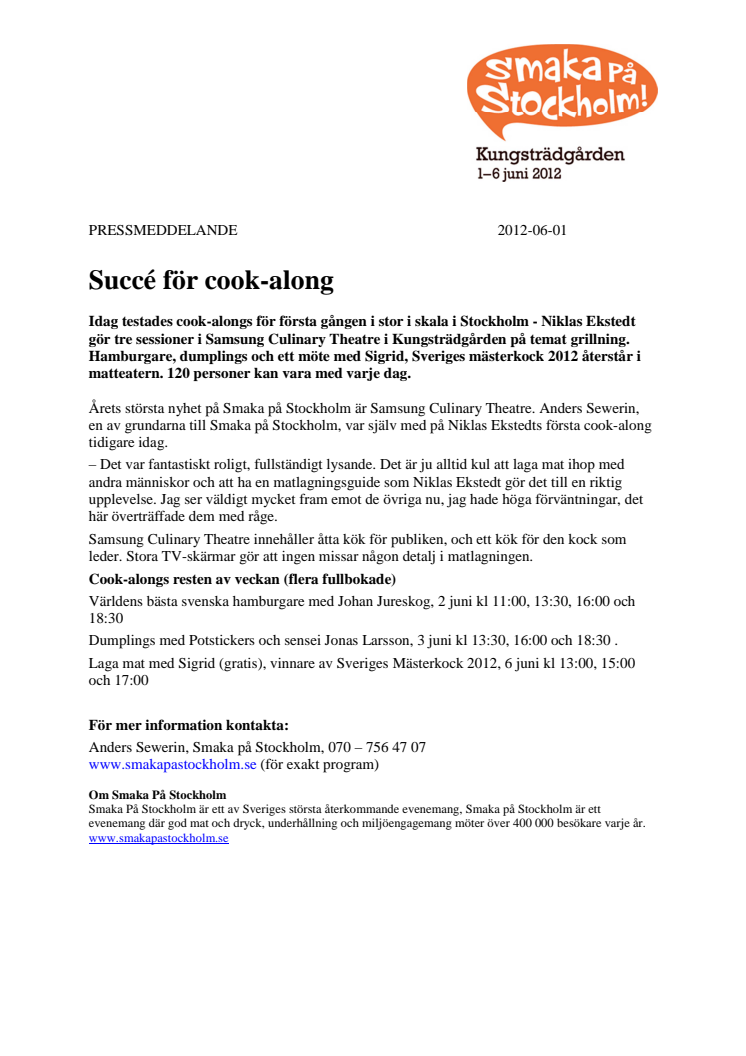 Succé för cook-along 