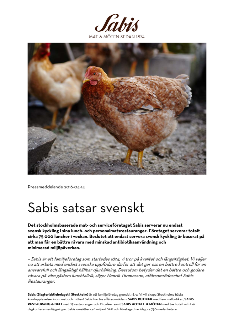 Sabis satsar svenskt