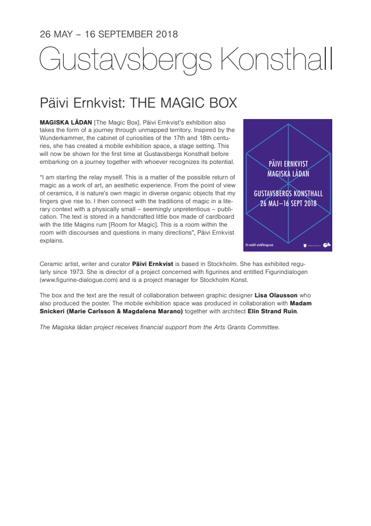 MAGIC BOX English information