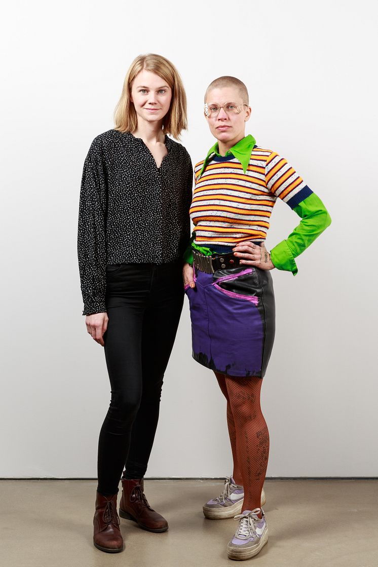 Liva Isakson Lundin och Linnéa Sjöberg.  Foto: Christian Habetzeder