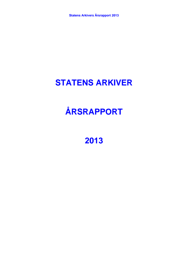Årsrapport 2013