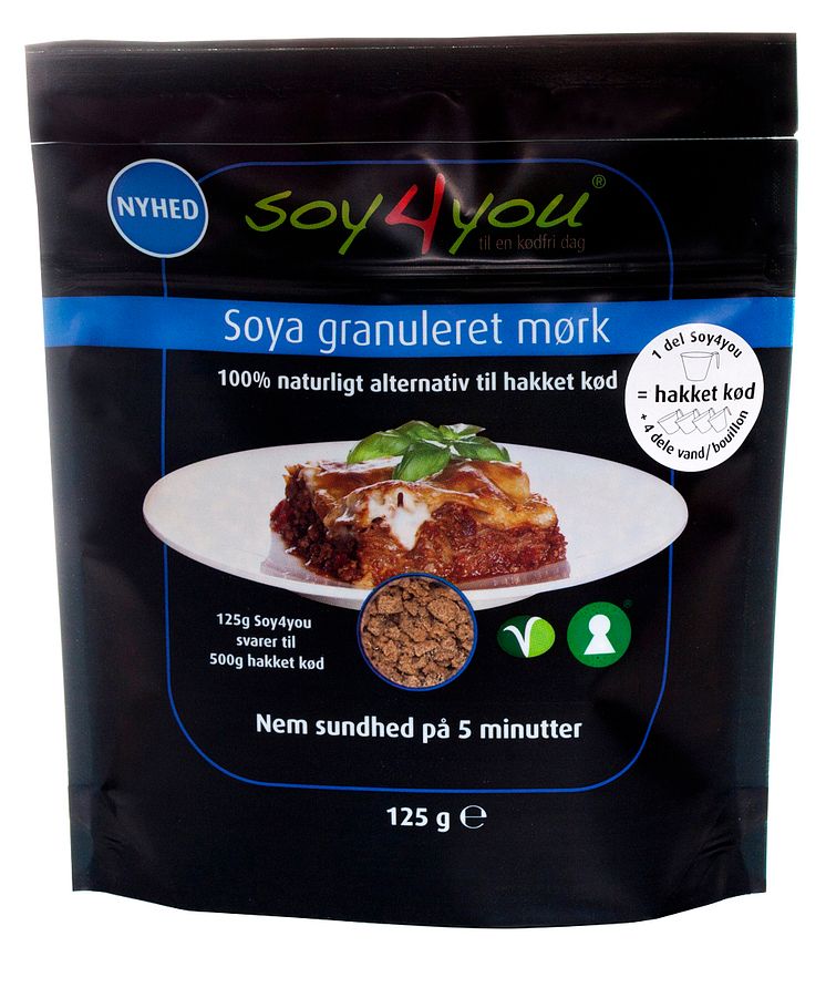 Soy4you Granulert soya mørk 125 g