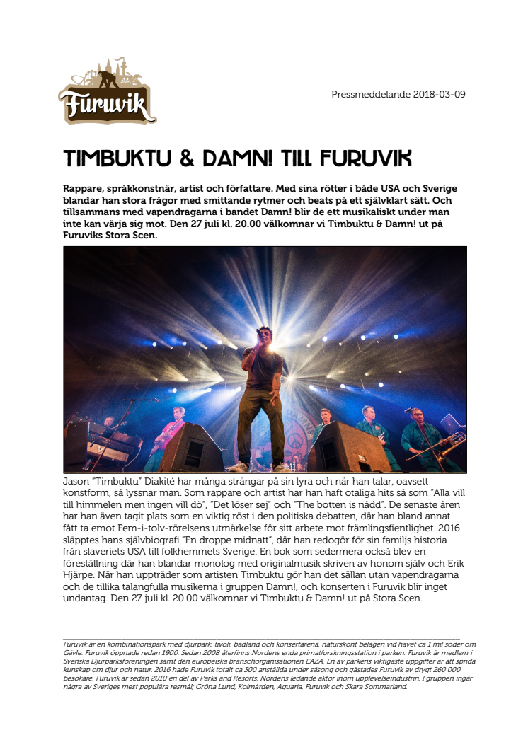 Timbuktu & Damn! till Furuvik