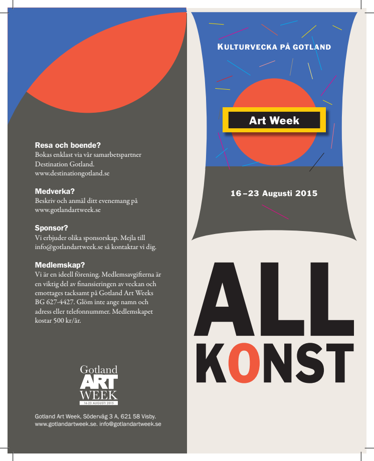 Gotland Art Week - flyer