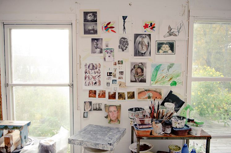 Klara Kristalova’s studio. November 2011. Photo: Olle Kirchmeier/Bonniers Konsthall.