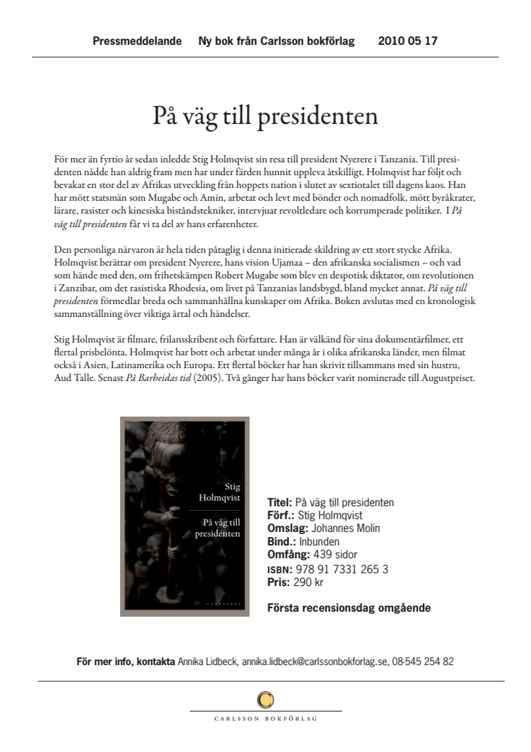 På väg till presidenten