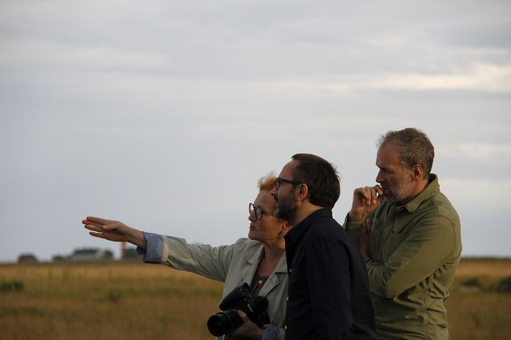 Andreij Zvyagintsev och  Mikhail Krichman tillsammans med Victoria Ivleva på Närsholmen