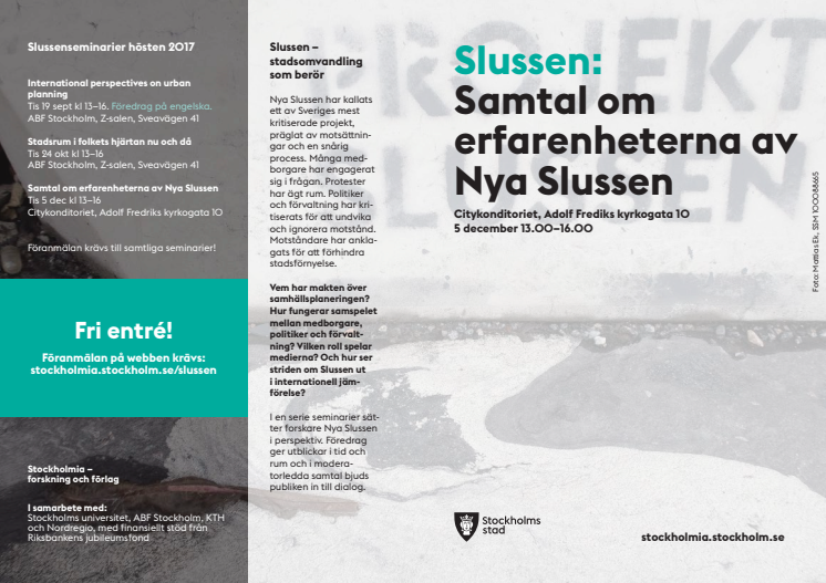 Slussen: samtal om erfarenheterna av nya Slussen