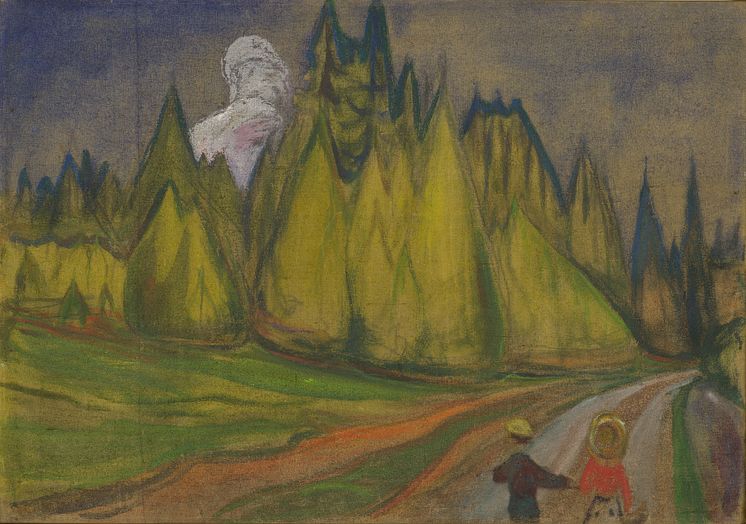 Edvard Munch: To barn på vei til eventyrskogen / Two Children on Their Way to the Fairytale Forest (1901-1902)