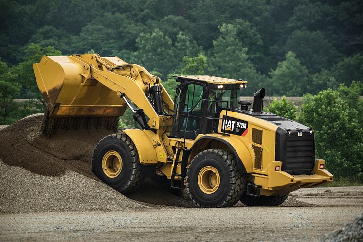 Cat 972M XE hybridhjullastare i arbete