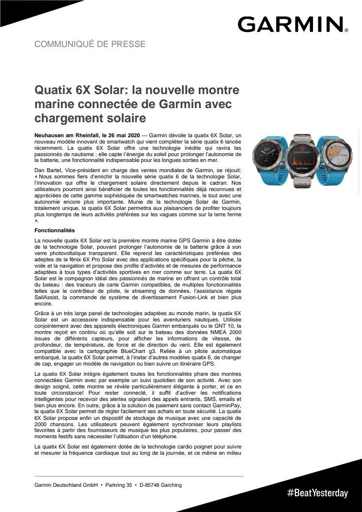 CP Garmin quatix 6X Solar