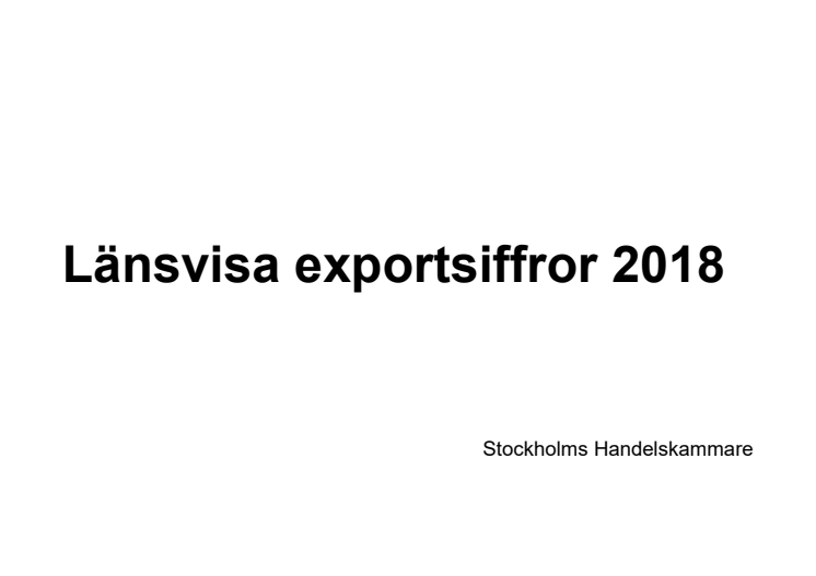 Varuexport per län 2018