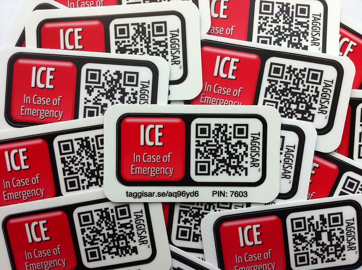   ICE-taggis All din nödinformation på en liten lapp!