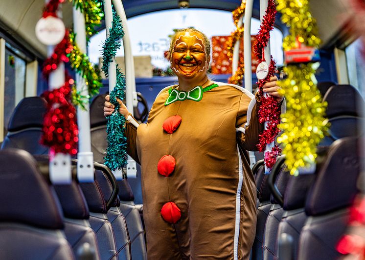 Julie Richardson - Go North East Most Festive Bus Driver - Gingerbread lady