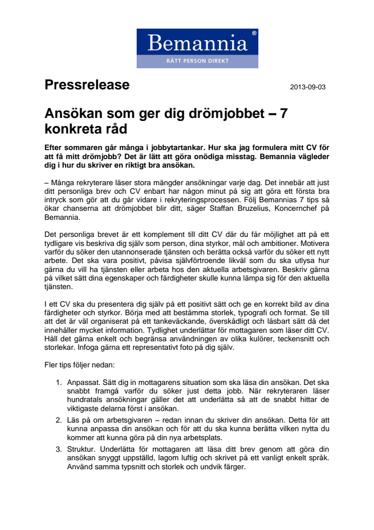 Ansökan som ger dig drömjobbet – 7 konkreta råd 