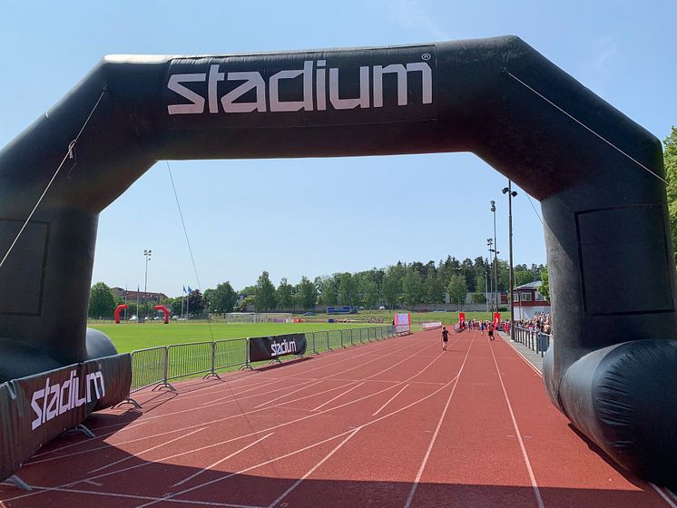 Stadium på plats under Skolstafetten Järva. Foto: Skolstafetten Järva. 