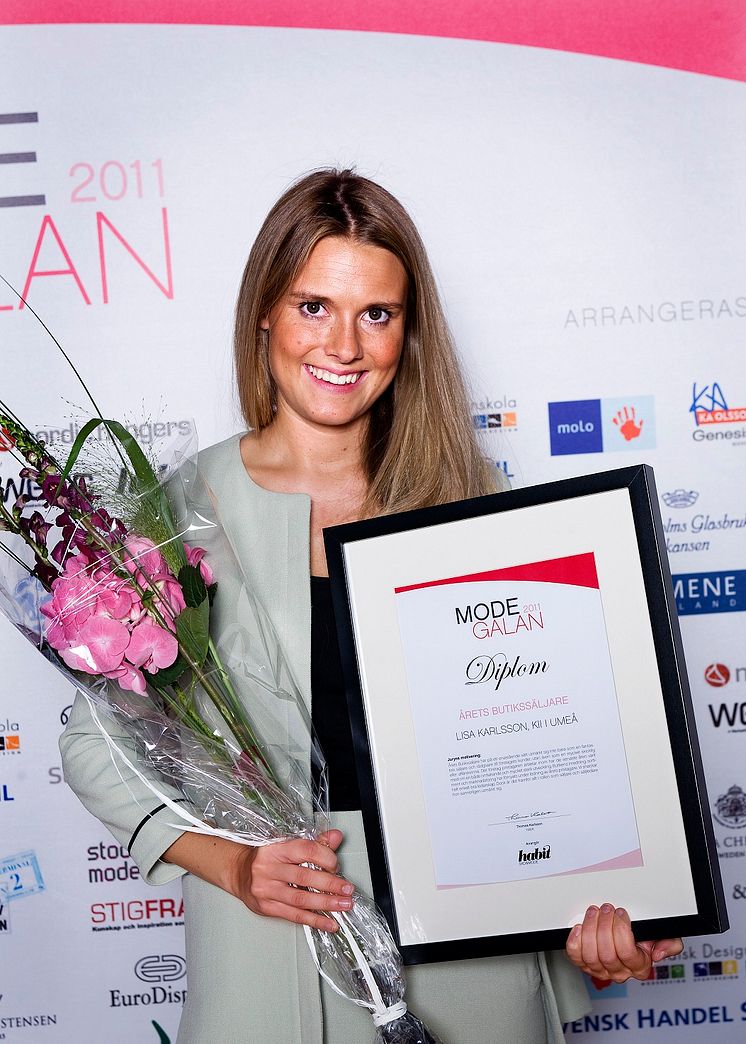 Vinnare Årets Butikssäljare, Modegalan 2011