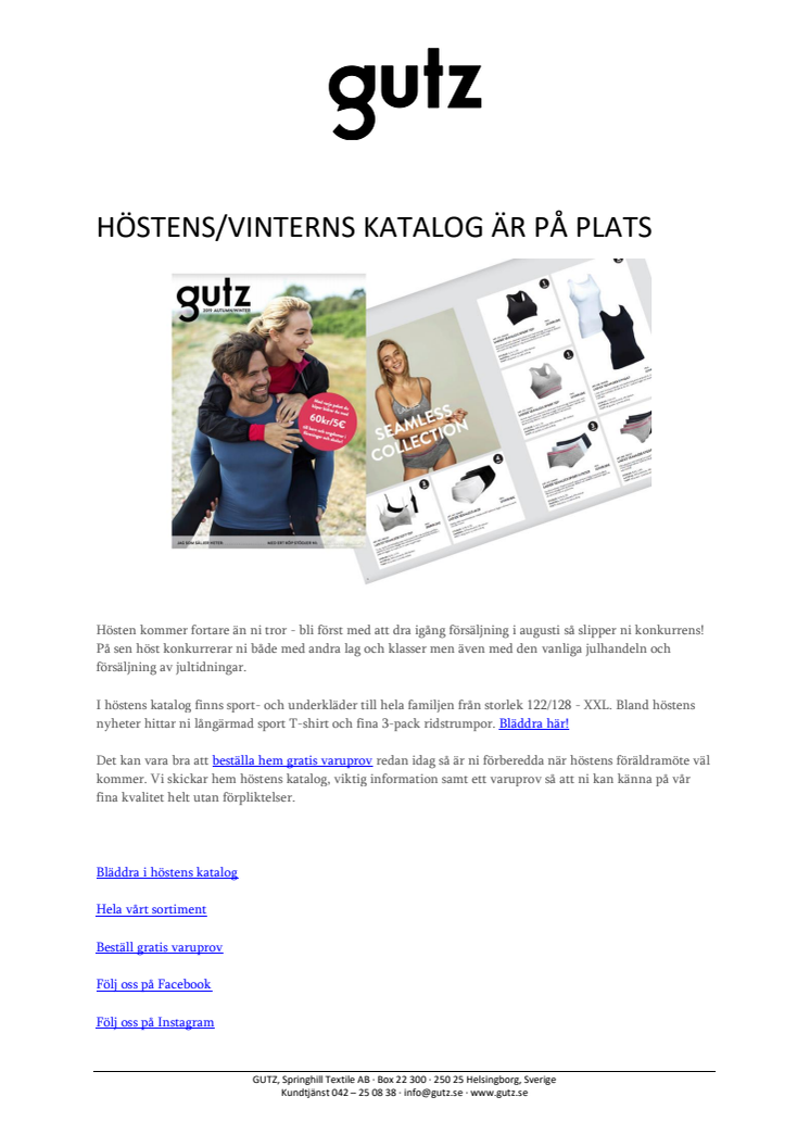 Höstens/vinterns katalog är på plats!