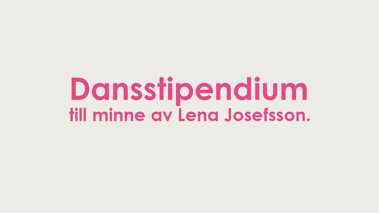 Dansstipendium pressbild