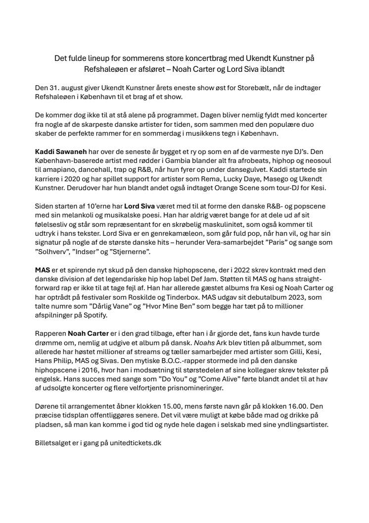 UK - Refshaleøen - Fuldt lineup.pdf