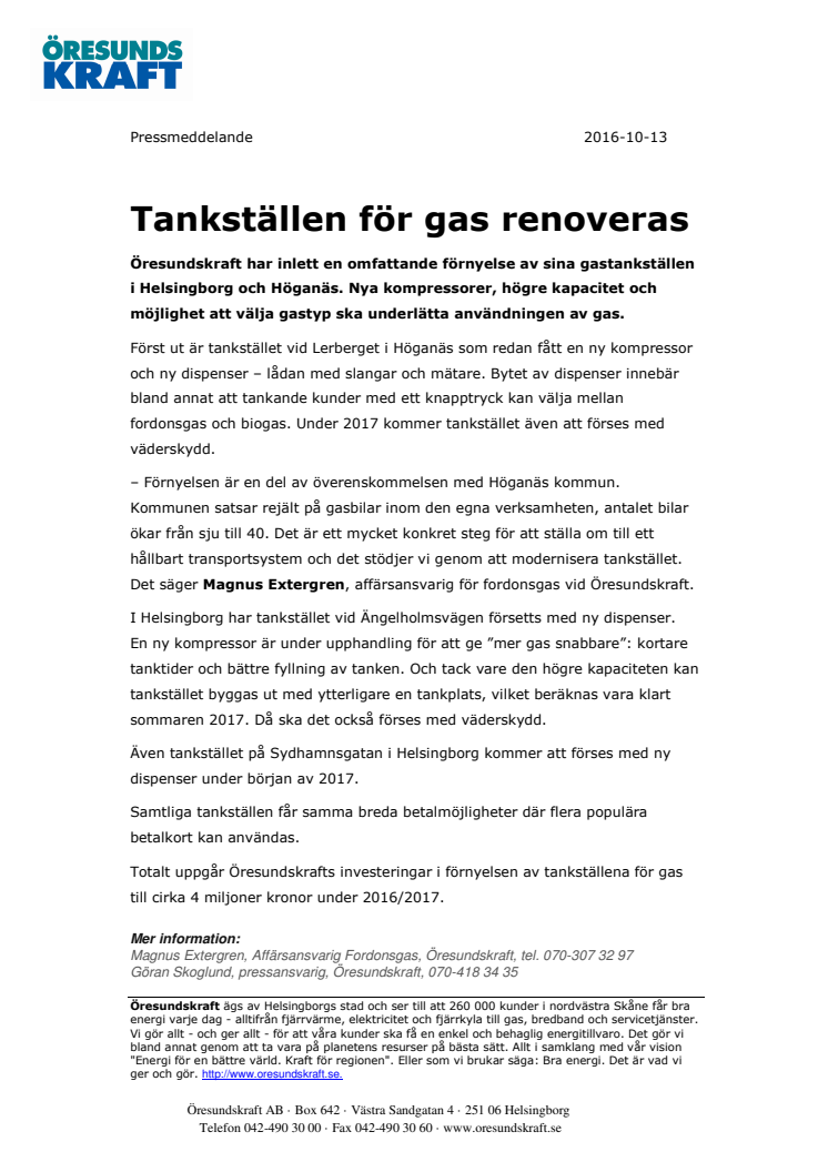 Tankställen för gas renoveras