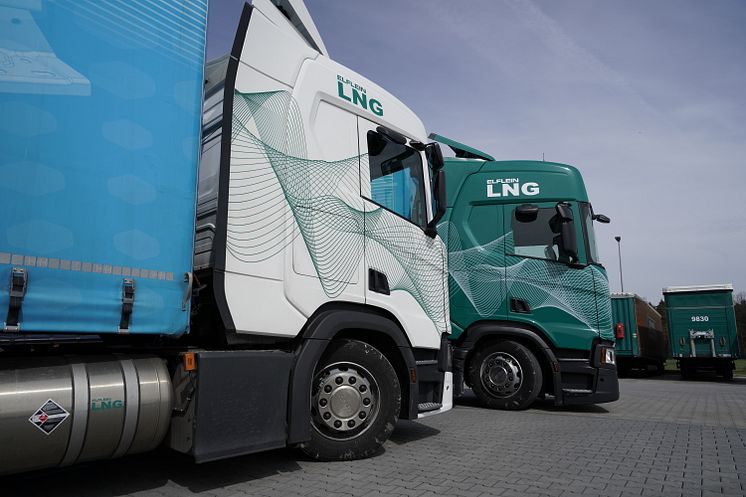 Transport- und Logistikspezialist Elflein setzt auf LNG-Fahrzeuge von Scania.