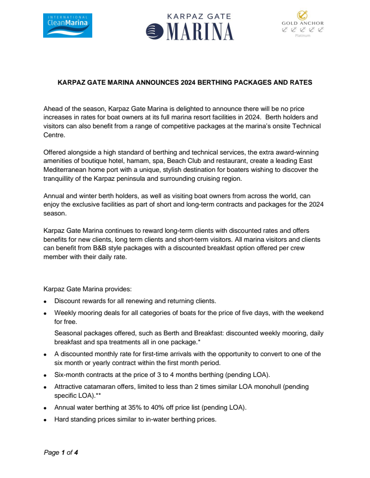 Karpaz Gate Marina Announces Berthing Packages and Rates for 2024.pdf