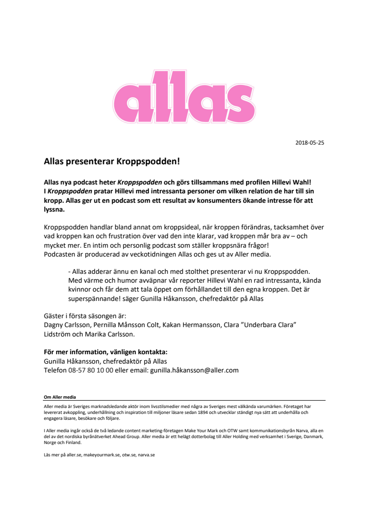 Allas presenterar Kroppspodden!