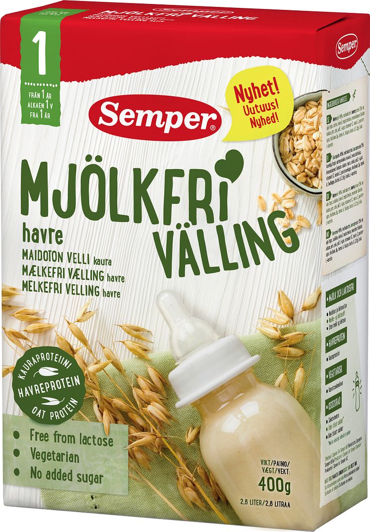 Nytt recept på Mjölkfri välling 1 år