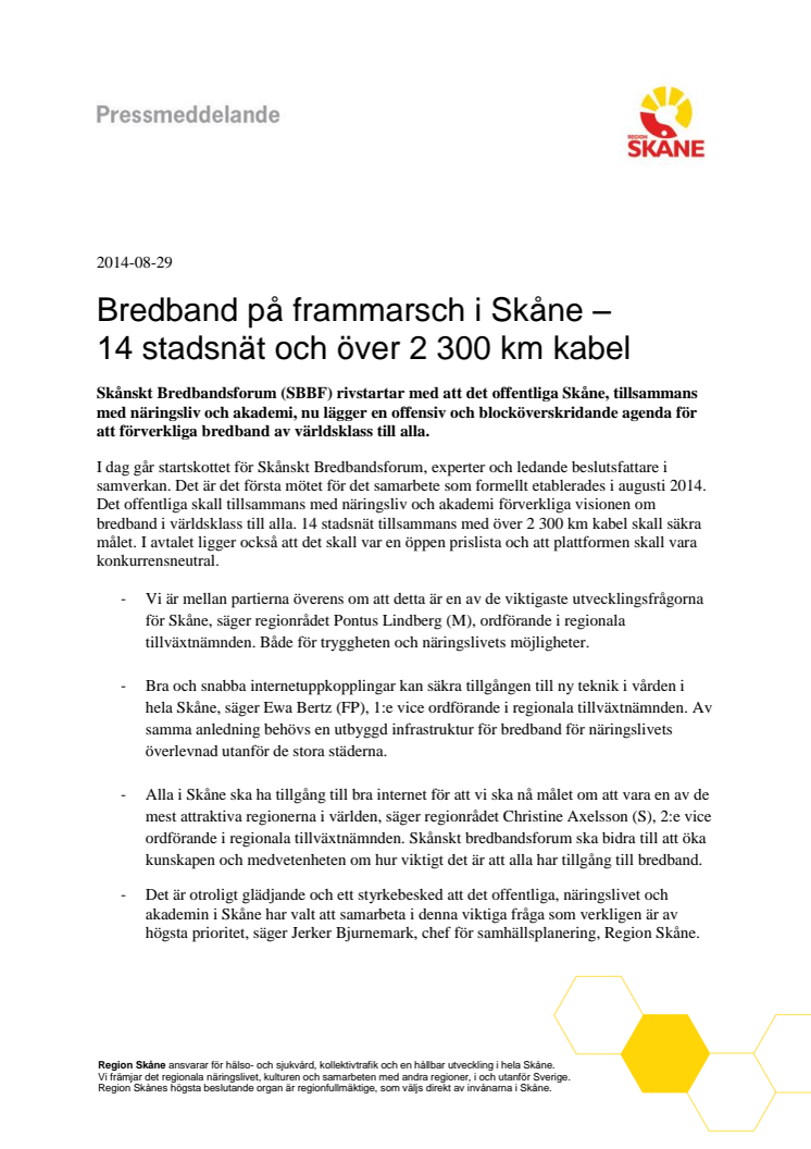Bredband på frammarsch i Skåne – 14 stadsnät och över 2 300 km kabel 