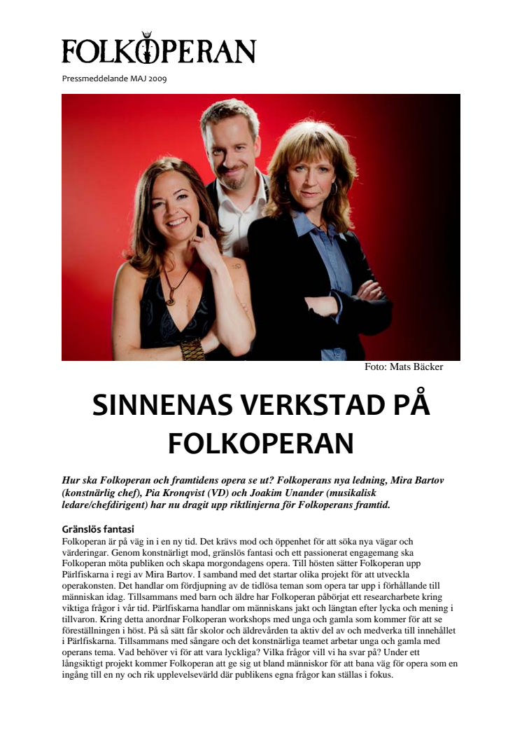 Sinnenas verkstad på Folkoperan