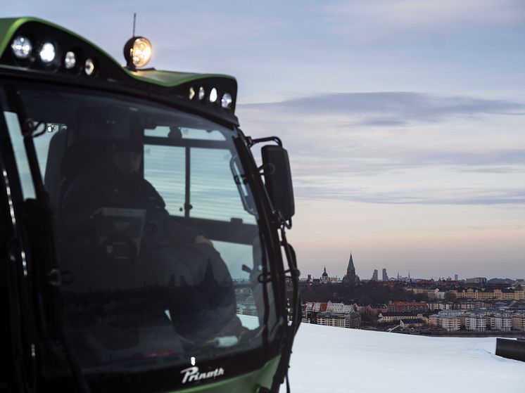 Hammarbybacken Prinoth E motion Husky, (elektrische Pistenfahrzeug)