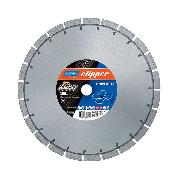 70184628998  Norton Clipper Silencio Universal 350mm Diamond Blade_74545