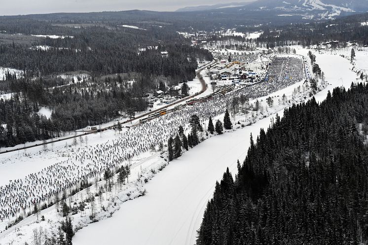 Vasaloppet 5 mars 2017 starten från ovan