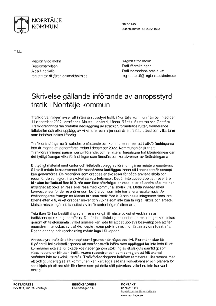 Skrivelse gällande införande av anropsstyrd trafik i Norrtälje kommun.pdf