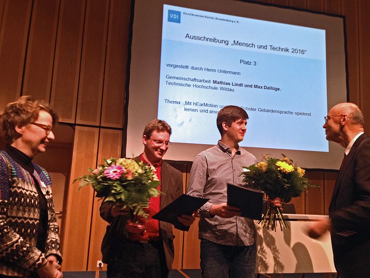 Telematik-Masterstudenten der TH Wildau erhielten 3. Preis im VDI-Wettbewerb „Mensch und Technik 2016“